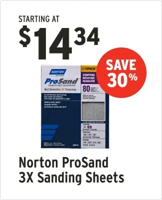 Save 30% on Norton ProSand 3x sanding sheets